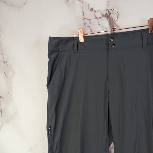 Columbia Pants Womens 16 R Roll Up Convertible Gray Nylon Hiking Camping Commute - Picture 2 of 13